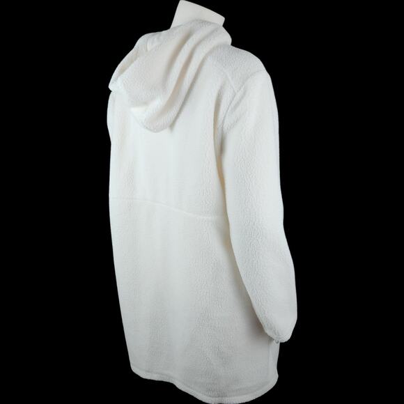 Muk Luk Teddy Bear Sherpa Lounger with Hood White Large NWT - Picture 2 of 15